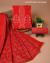 PREMIUM GOTA PATTI COTTON SUIT SET WITH COTTON DUPATTA(BFCOTGH112)